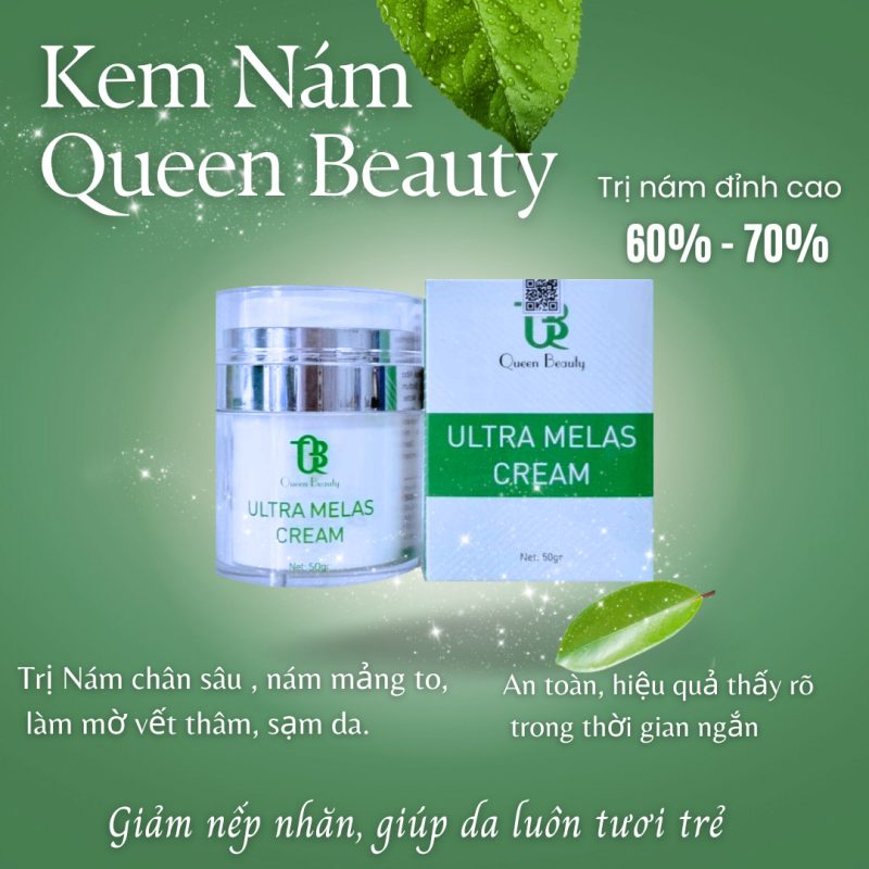 Kem nám Queen Beauty - Giúp da sáng hồng, mịn màng, ngăn ngừa thâm nám 1 Nữ hoàng hủy nám Queen Beauty chăm sóc da toàn diện